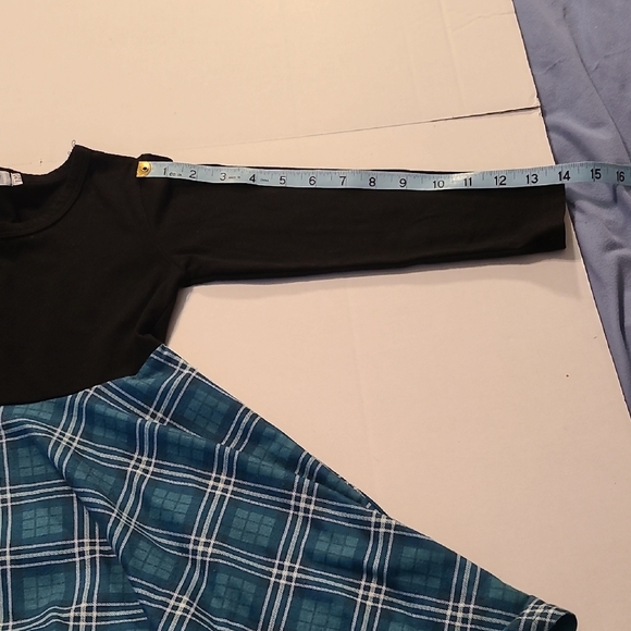 Black and Blue/Green Plaid Kids Dress EUC Size 6/7 - Picture 8 of 8